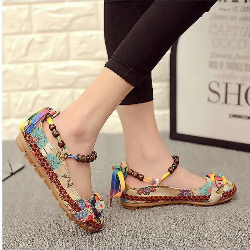 Plus Size 42 Casual Flat Shoes Women Flats Handmade Beaded Ankle Straps Loafers Zapatos Mujer Retro Ethnic Embroidered Shoes
Plus Size 42 Casual Flat Shoes Women Flats Handmade Beaded Ankle Straps Loafers Zapatos Mujer Retro Ethnic Embroidered Shoes