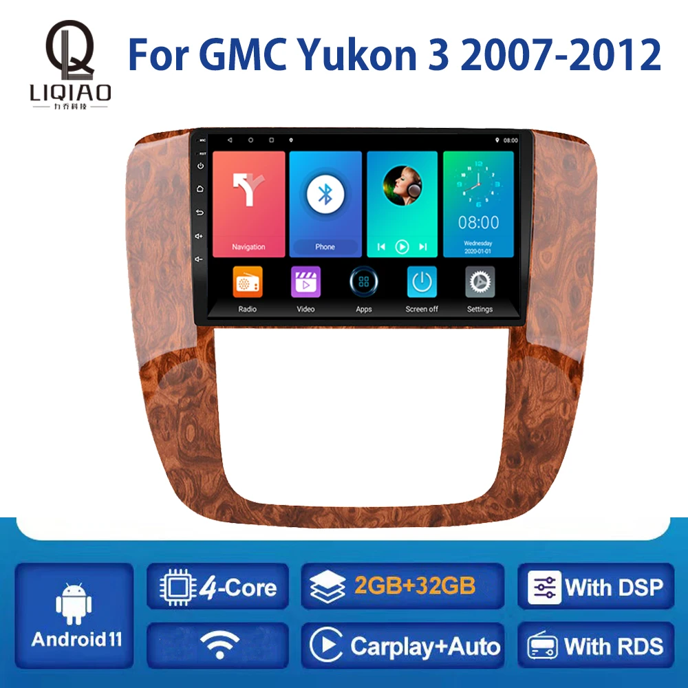 Автомагнитола LIQIAO для GMC Yukon 3 2007-2012 Carplay мультимедийный видеоплеер навигация GPS авто RDS DSP камера заднего вида BT USB
Автомагнитола LIQIAO для GMC Yukon 3 2007-2012 Carplay мультимедийный видеоплеер навигация GPS авто RDS DSP камера заднего вида BT USB