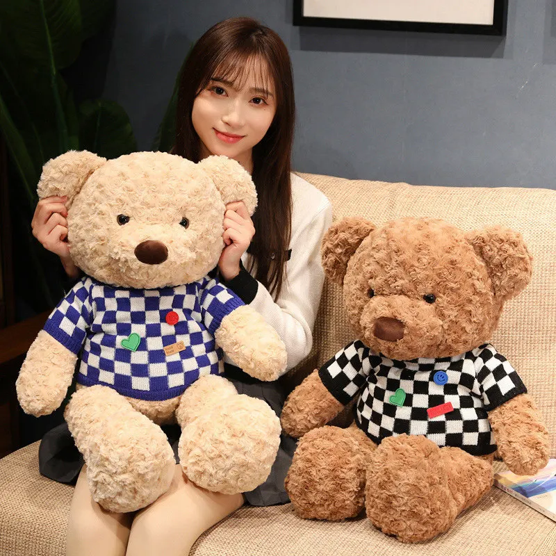 35/50/70CM Checkerboard Sweater Bear Doll Lovely Teddy Bear Plush Toy Kawaii Hug Bear Pillow Stuffed Toys Children Girl Birthday
35/50/70CM Checkerboard Sweater Bear Doll Lovely Teddy Bear Plush Toy Kawaii Hug Bear Pillow Stuffed Toys Children Girl Birthday