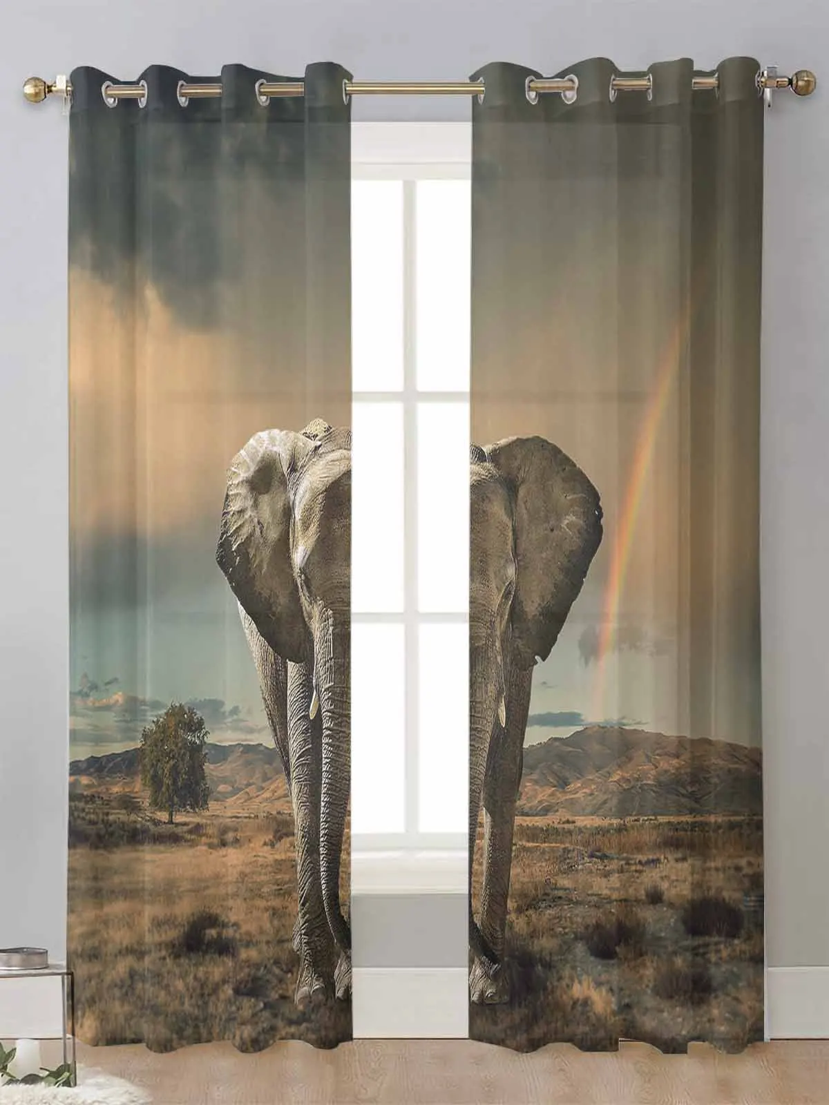 Prairie Animal Elephant Sheer Curtains For Living Room Window Transparent Voile Tulle Curtain Cortinas Drapes Home Decor
Prairie Animal Elephant Sheer Curtains For Living Room Window Transparent Voile Tulle Curtain Cortinas Drapes Home Decor