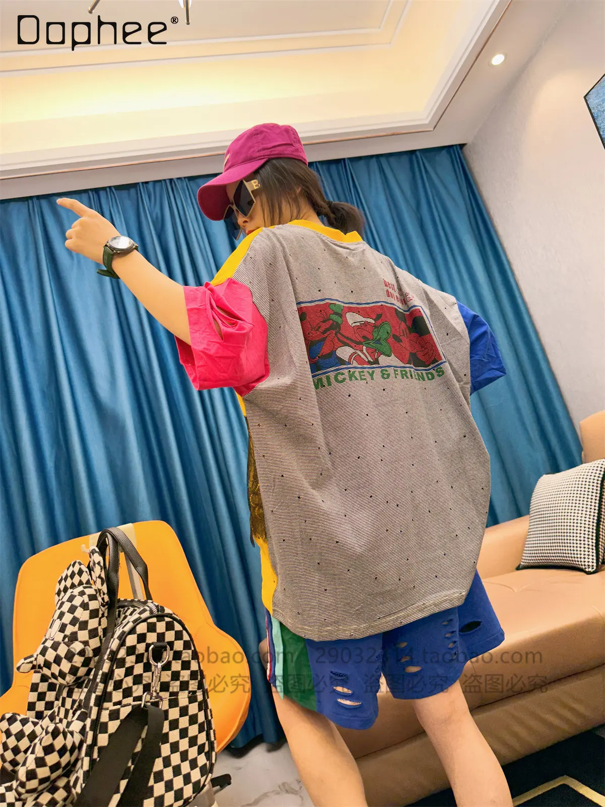 Color Contrast Patchwork Cartoon Printed Cotton Striped Short-Sleeved T-shirt for Women 2023 Summer New Loose Crew Neck Top
Color Contrast Patchwork Cartoon Printed Cotton Striped Short-Sleeved T-shirt for Women 2023 Summer New Loose Crew Neck Top