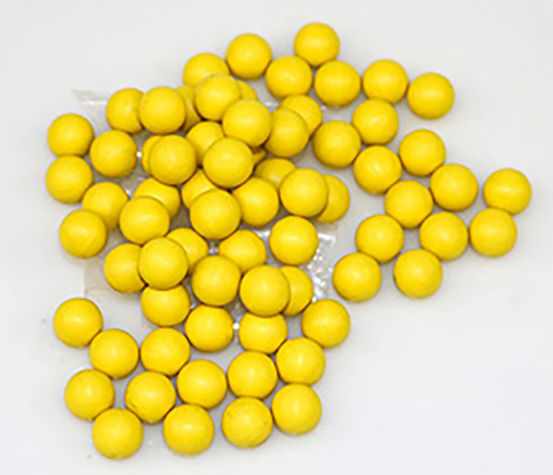 

100Pcs Diameter 6.8mm 7mm 8mm 8.5mm Yellow Round Solid Rubber Ball Sealing Rubber Ball Industrial DIY Parts