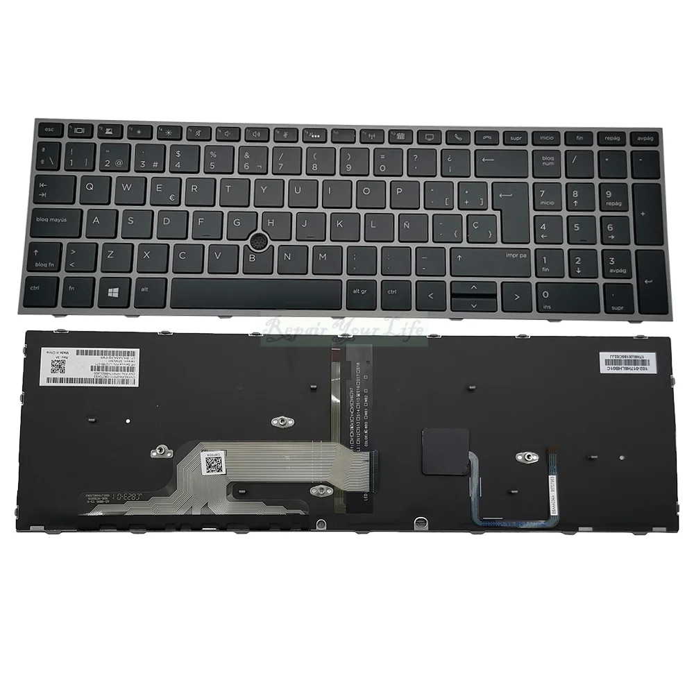 

US RU испанская и немецкая клавиатура с подсветкой для HP ZBOOK 15 G5 G6, ZBook 17 G5 G6 L29635 L12765-041 L28407 L12764-071 русская и английская