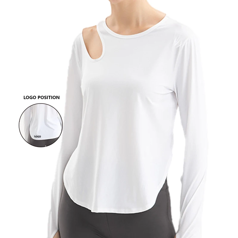 Off-the-shoulder Long-sleeved Yoga Clothes Smock Women's Thin Sports Top Loose Running Gym Quick Dry T-shirt
Off-the-shoulder Long-sleeved Yoga Clothes Smock Women's Thin Sports Top Loose Running Gym Quick Dry T-shirt