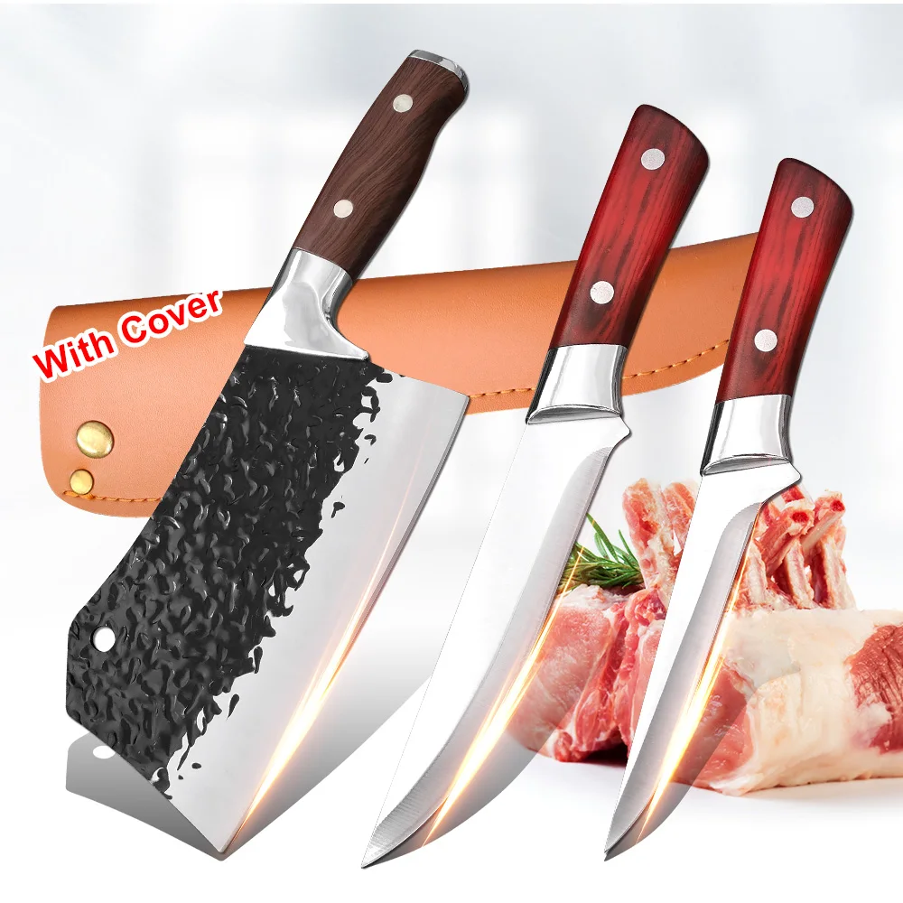Meat Cleaver Chef Knife Forged Kithen Knives Plastic Handle Butcher Knives Chopping Vegetables Fish Meat Slicing Filleting Knife 
Meat Cleaver Chef Knife Forged Kithen Knives Plastic Handle Butcher Knives Chopping Vegetables Fish Meat Slicing Filleting Knife