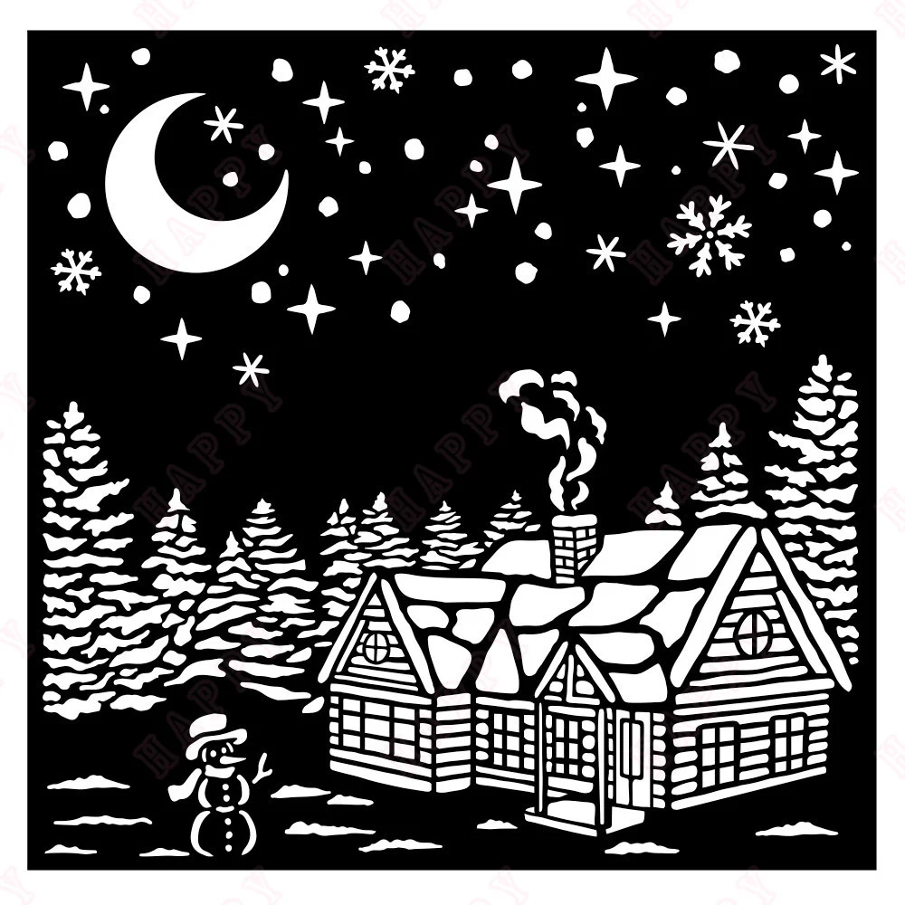 New Arrival Plastic Stencil Cutting Dies For DIY Stencil Scrapbook Paper Card Photo Album Decoration Classic Christmas Village
New Arrival Plastic Stencil Cutting Dies For DIY Stencil Scrapbook Paper Card Photo Album Decoration Classic Christmas Village