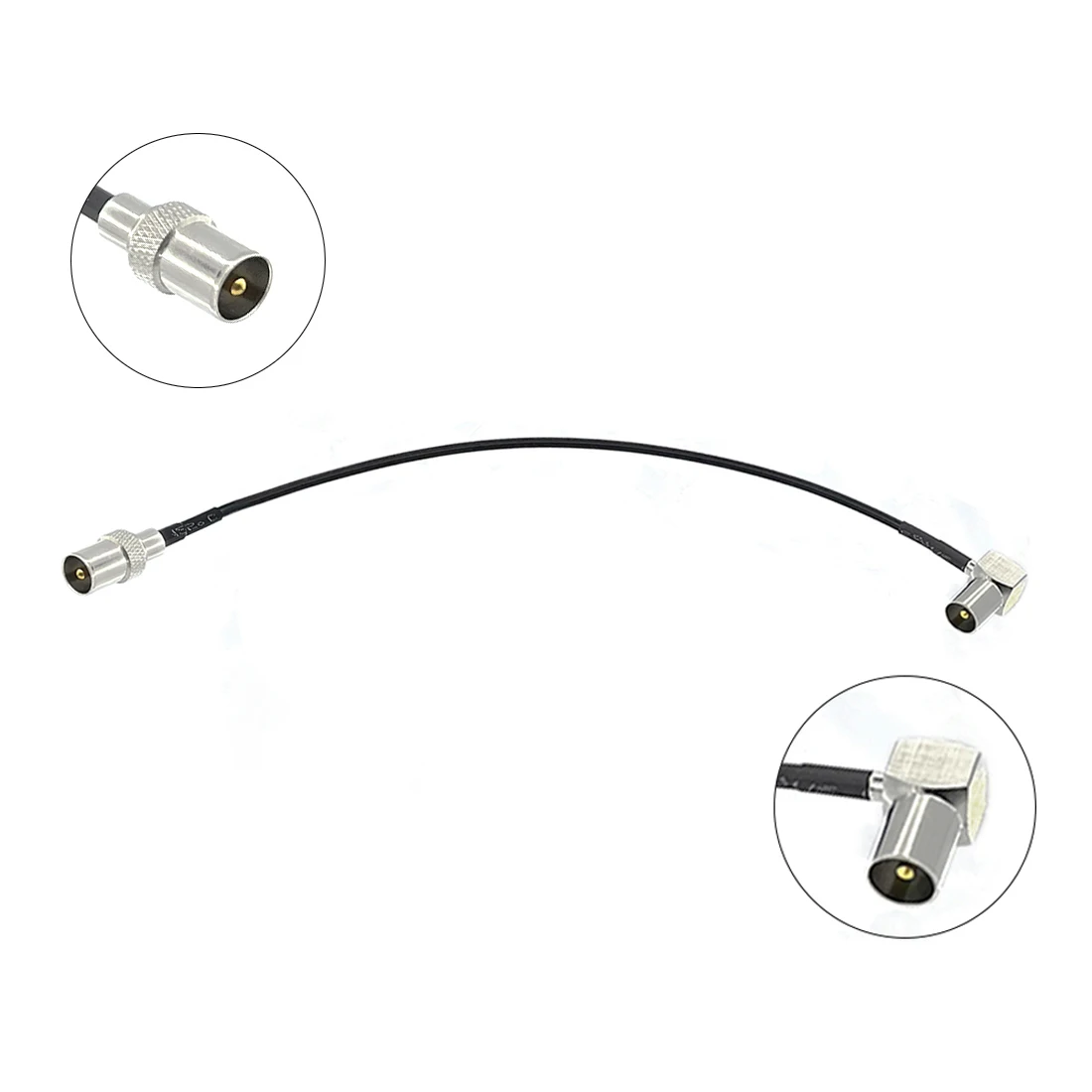 Кабель IEC PAL DVB-T TV Male Female к F Plug Connector RF Jumper переходник для пигтейлов/проводов 20 см RG174