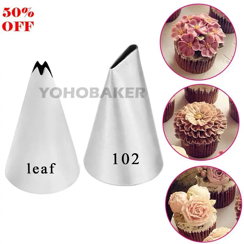 2PCS Stainless Steel Rose Flower Petal DIY Icing Piping Tips Cupcake Cake Cream Piping Nozzle Cake Decorating Tools
2PCS Stainless Steel Rose Flower Petal DIY Icing Piping Tips Cupcake Cake Cream Piping Nozzle Cake Decorating Tools