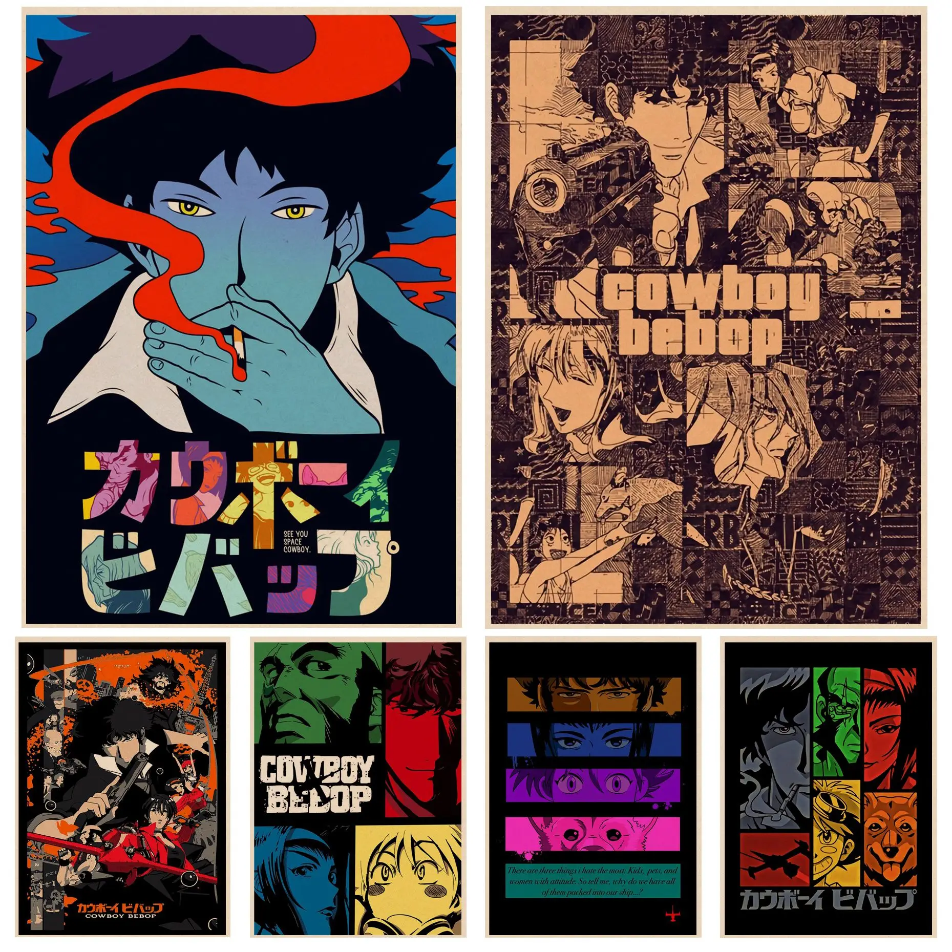 Japan Anime Cowboy Bebop Retro Kraft Paper Poster Vintage Room Bar Cafe Decor Aesthetic Art Wall Painting
Japan Anime Cowboy Bebop Retro Kraft Paper Poster Vintage Room Bar Cafe Decor Aesthetic Art Wall Painting