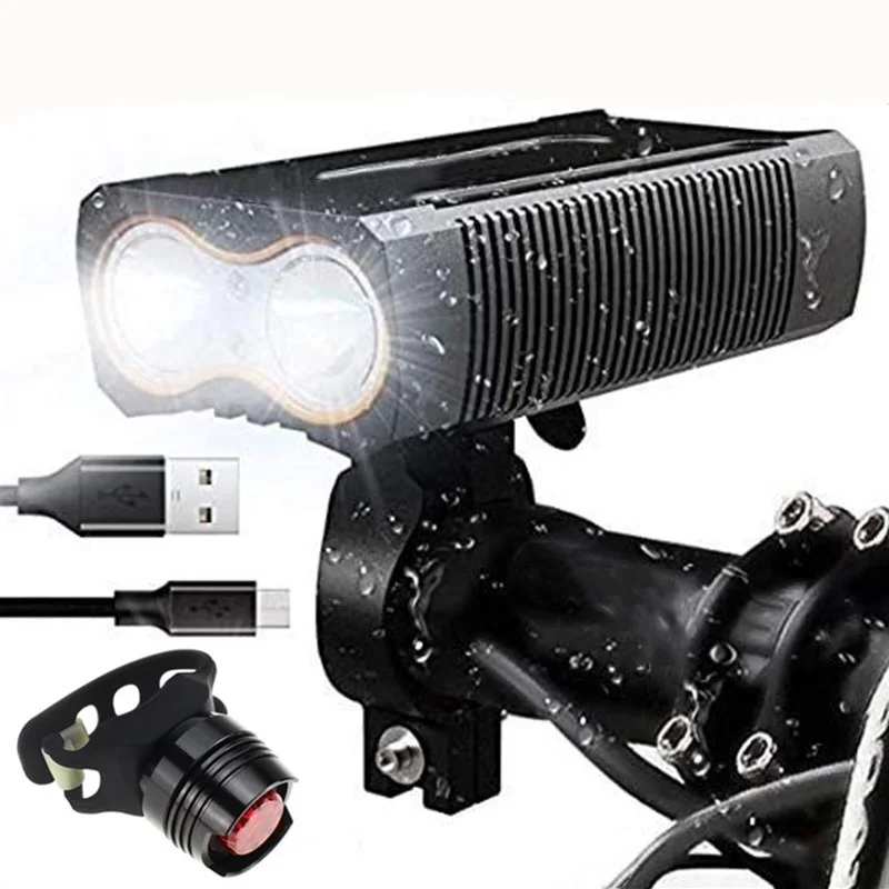 2 Light T6 Riding New LED Mountain Bike Light USB Charging Night Riding Outdoor Bike Front Light Tail Light
2 Light T6 Riding New LED Mountain Bike Light USB Charging Night Riding Outdoor Bike Front Light Tail Light
