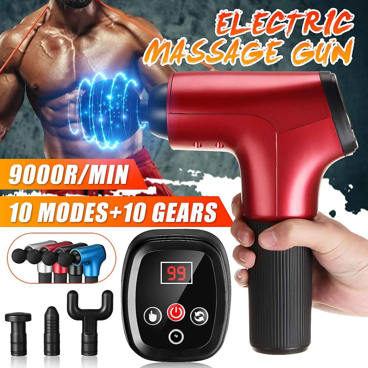 Big Sales 10 Speeds Muscle Massage Gun with LCD Handheld Brushless Deep Tissue Massager Gun Muscle Relaxing Therapy with 4 Heads
Big Sales 10 Speeds Muscle Massage Gun with LCD Handheld Brushless Deep Tissue Massager Gun Muscle Relaxing Therapy with 4 Heads