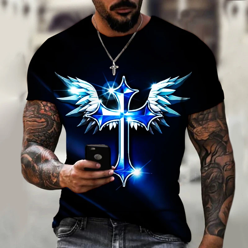 Free Shipping Summer Men's T-Shirt Cross Jesus 3d Print Street Fashion Clothing Oversized Crew Neck Premium Fabric Plus Size
Free Shipping Summer Men's T-Shirt Cross Jesus 3d Print Street Fashion Clothing Oversized Crew Neck Premium Fabric Plus Size