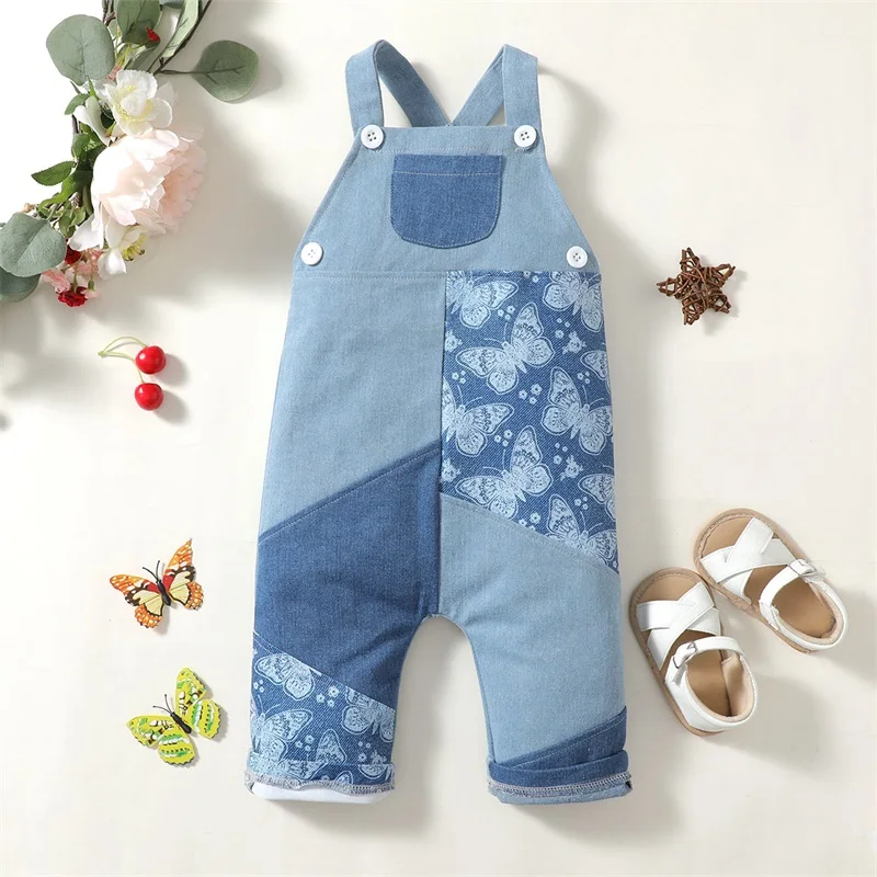 3-24M Infant Baby Girls Casual Romper Butterfly Printed Pocket Patchwork Suspender Long Jumpsuit Newborn Toddler Kids Overalls
3-24M Infant Baby Girls Casual Romper Butterfly Printed Pocket Patchwork Suspender Long Jumpsuit Newborn Toddler Kids Overalls