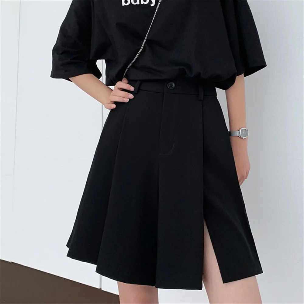 Black Slit Suit High Waist Shorts Women Solid Color Suit Short Pants Female Korean Bf Style Loose Streetwear New Leisure Daily
Black Slit Suit High Waist Shorts Women Solid Color Suit Short Pants Female Korean Bf Style Loose Streetwear New Leisure Daily