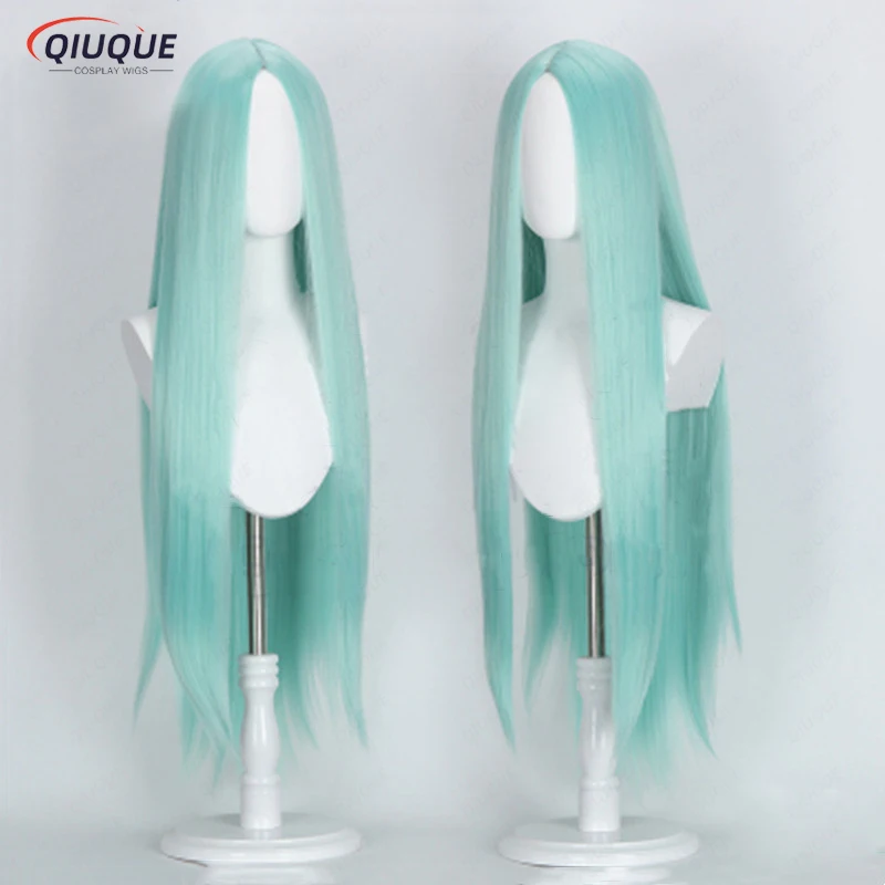 

Anime Cyberpunk Edgerunners Rebecca Cosplay Wig 100 Long Cyan Centre Parting Heat Resistant Synthetic Hair Wigs + Wig Cap