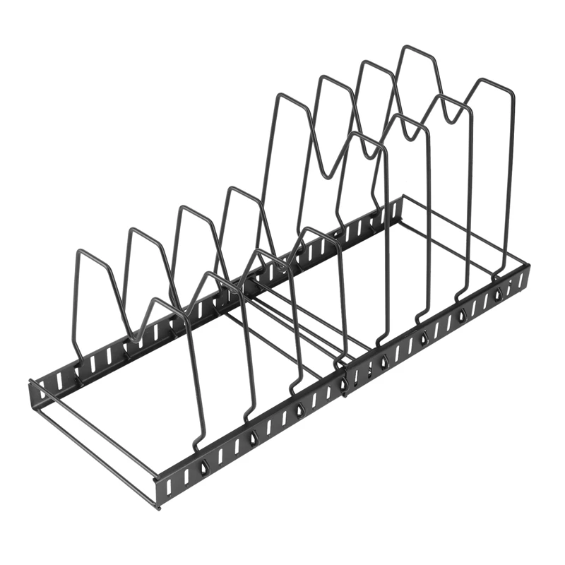 New Expandable Pots And Pans Rack Organizer With 2 Size Dividers,8 Adjustable Compartment Pot Lid Holder For Kitchen Cabinet
New Expandable Pots And Pans Rack Organizer With 2 Size Dividers,8 Adjustable Compartment Pot Lid Holder For Kitchen Cabinet