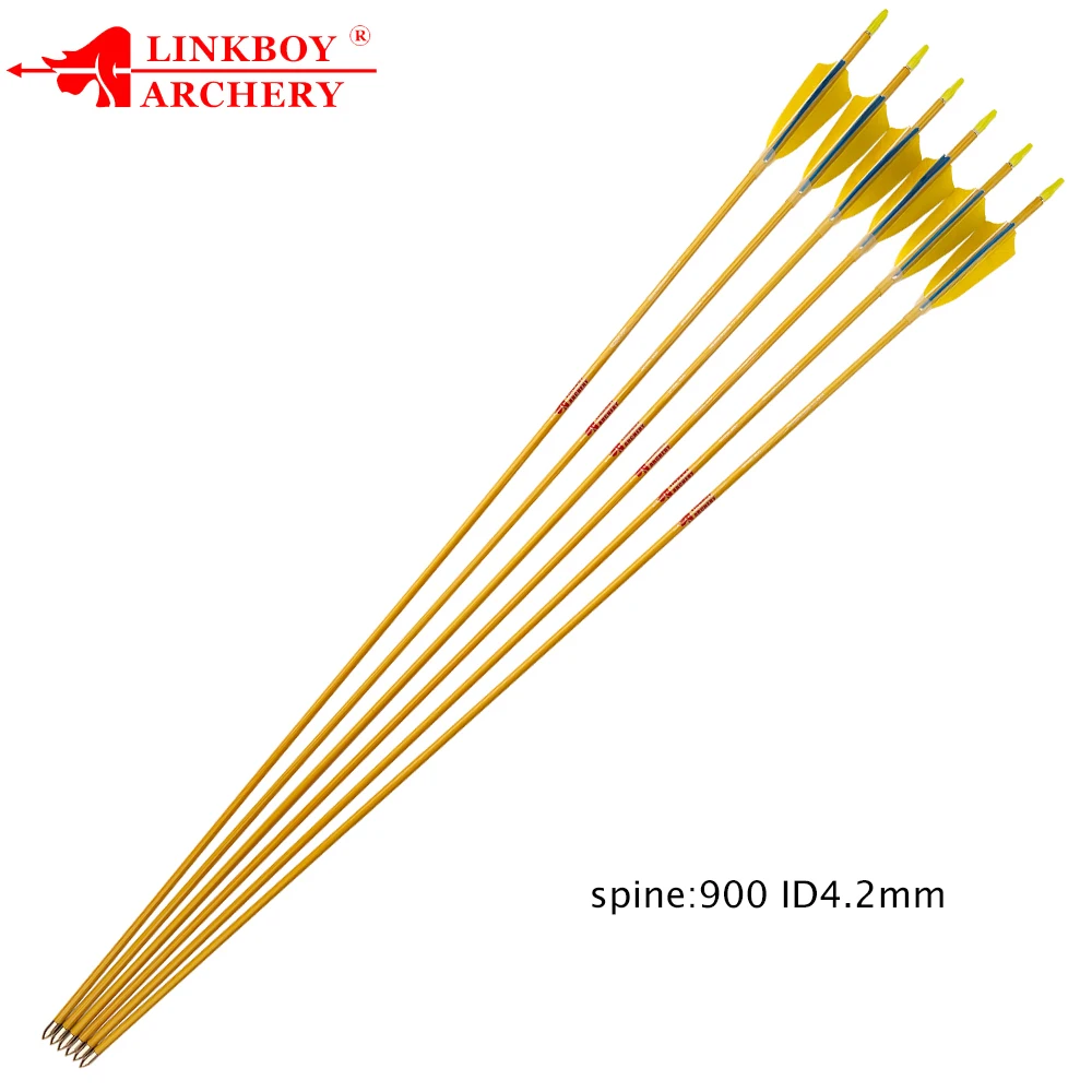 12pcs Linkboy Archery Carbon Arrows ID4.2mm Bamboo Skin Spine 900 Recurve Bow LongBow Hunting Accessories Shooting
12pcs Linkboy Archery Carbon Arrows ID4.2mm Bamboo Skin Spine 900 Recurve Bow LongBow Hunting Accessories Shooting