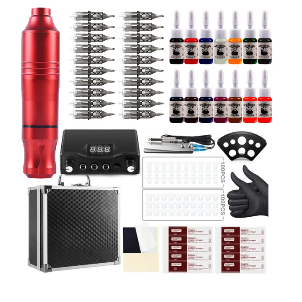 Professional Tattoo Kit Tattoo Rotary Pen Machine With Tattoo box Mast Set Permanent Makeup Cartridge Needle Tattoo Body Art
Professional Tattoo Kit Tattoo Rotary Pen Machine With Tattoo box Mast Set Permanent Makeup Cartridge Needle Tattoo Body Art