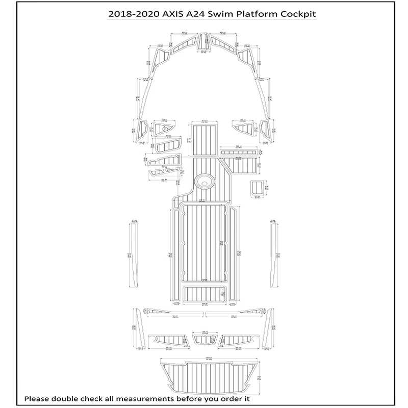 2018-2020 AXIS A24 Swim Platform Cockpit Boat EVA Faux Foam Teak Deck Floor Pad 
2018-2020 AXIS A24 Swim Platform Cockpit Boat EVA Faux Foam Teak Deck Floor Pad