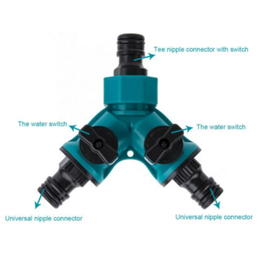 Irrigation Y Connector Adaptor 2 Way Tap Quick Connector Garden Hose Pipe Splitter Coupling Drip Watering Irrigation System Tool
Irrigation Y Connector Adaptor 2 Way Tap Quick Connector Garden Hose Pipe Splitter Coupling Drip Watering Irrigation System Tool