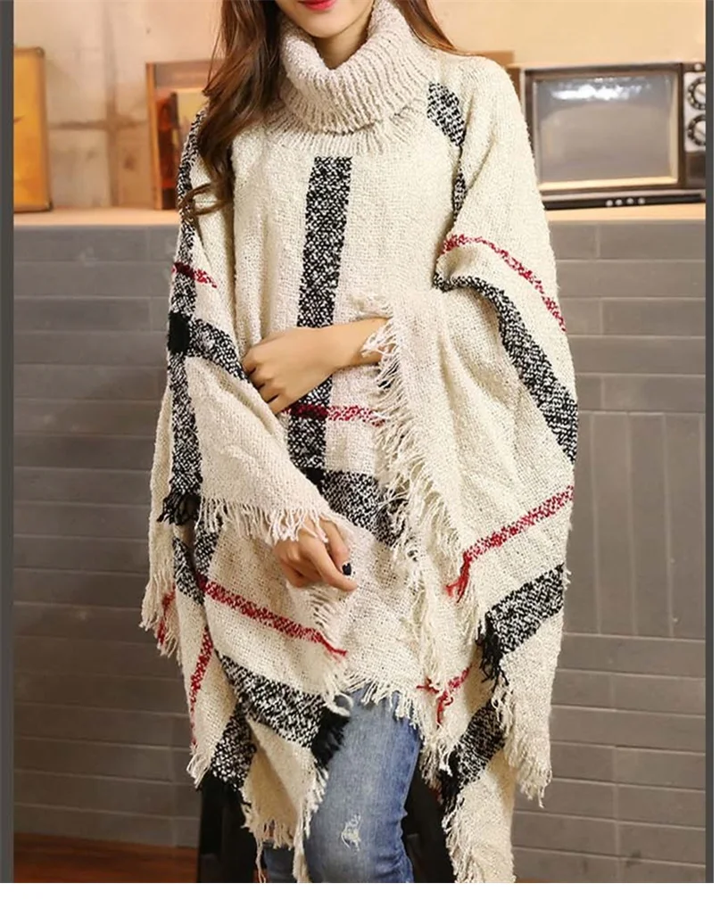 2023 New Woemn's High Collar Stripe Oversized Sweater Fringe Shawl Coat Y2k Clothes
2023 New Woemn's High Collar Stripe Oversized Sweater Fringe Shawl Coat Y2k Clothes