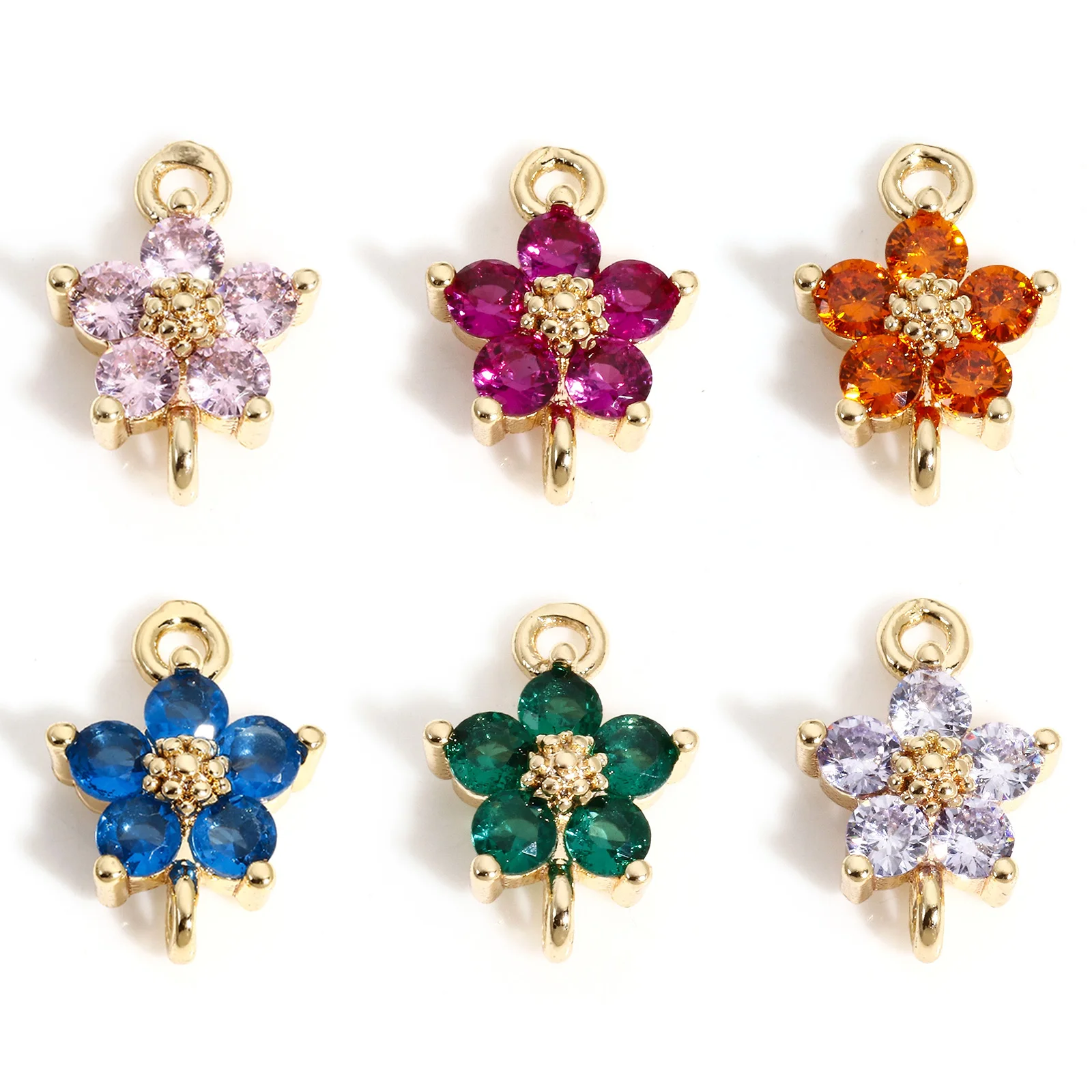 2pcs Fashion Copper Connectors Flower Multicolour Cubic Zirconia Charms DIY Necklace Bracelets Women Jewelry Findings 12mm x 8mm
2pcs Fashion Copper Connectors Flower Multicolour Cubic Zirconia Charms DIY Necklace Bracelets Women Jewelry Findings 12mm x 8mm