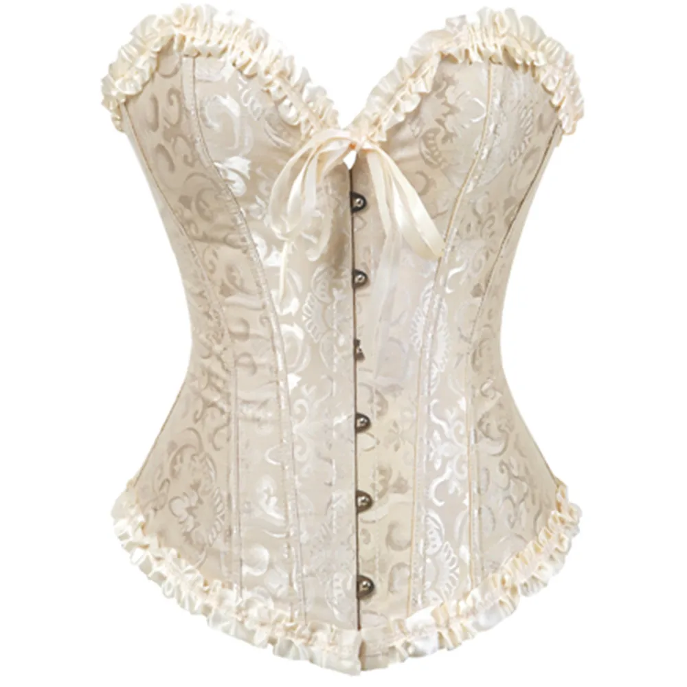 Satin Lace Up Corset Tops Overbust Jacquard Floral Bustier Sexy Corsets Gothic Gorset Plus Size 7XL Busk Korsett For Women
Satin Lace Up Corset Tops Overbust Jacquard Floral Bustier Sexy Corsets Gothic Gorset Plus Size 7XL Busk Korsett For Women