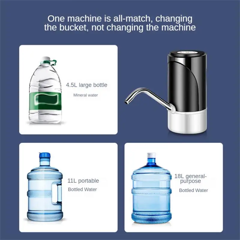 

Автоматический насос для бутылки с водой, Электрический диспенсер для питьевой воды, портативный насос для воды с USB-зарядкой на 4,5-19 литров