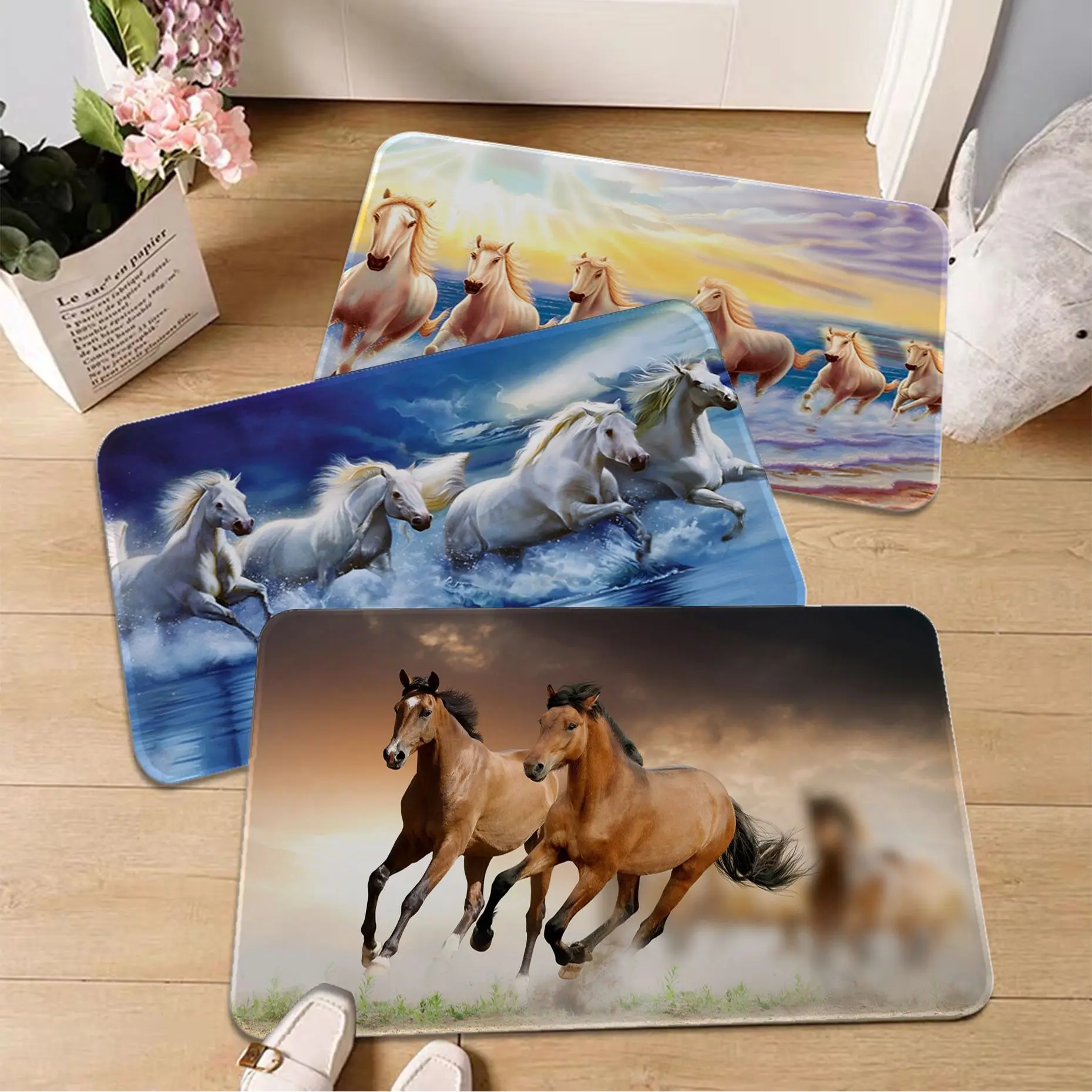 Running Horses Room Mats Nordic Style Home Doormat Bathroom-Toilet Mats Bedroom Welcome Rug
Running Horses Room Mats Nordic Style Home Doormat Bathroom-Toilet Mats Bedroom Welcome Rug