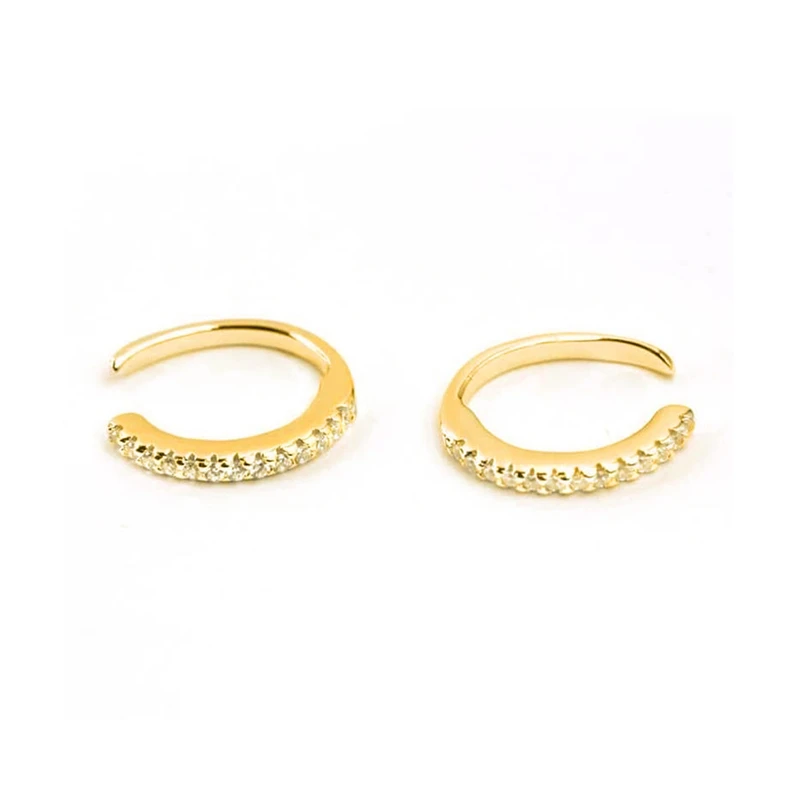 CANNER 925 Sterling Silver Ear Cuffs Simple C Shape Zircon Crystals Fake Piercing Clip Earrings for Women Girls Jewelry Earrings
CANNER 925 Sterling Silver Ear Cuffs Simple C Shape Zircon Crystals Fake Piercing Clip Earrings for Women Girls Jewelry Earrings