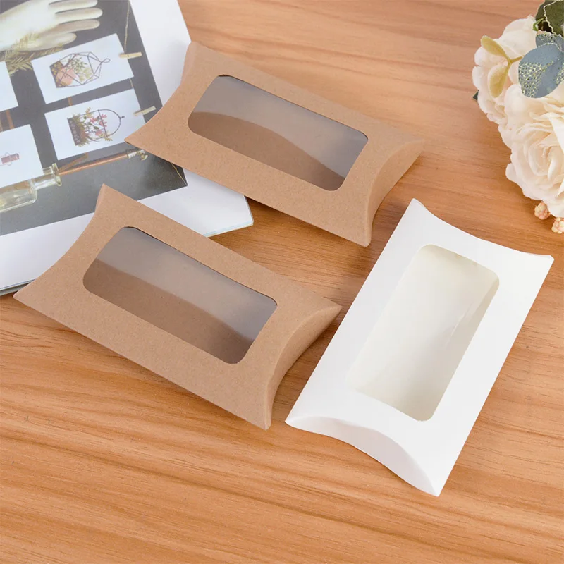 20/10Pcs Pillow Shape Candy Boxes With Clear Window Jewelry Accessories Kraft Paper Box For Birthday Wedding Gifts Packing Decor
20/10Pcs Pillow Shape Candy Boxes With Clear Window Jewelry Accessories Kraft Paper Box For Birthday Wedding Gifts Packing Decor
