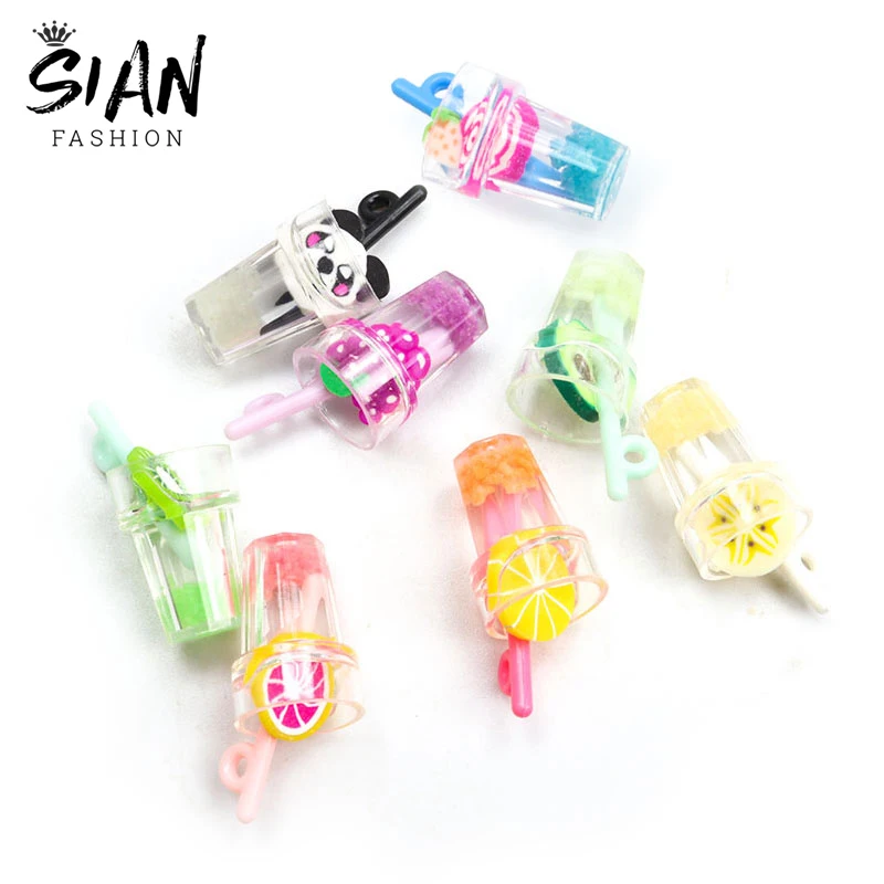 10pcs/lot Acrylic Luminous Fruit Milk Tea Charms for Pendant Necklace Keychain DIY Jewelry Making Findings Handmad Accessories
10pcs/lot Acrylic Luminous Fruit Milk Tea Charms for Pendant Necklace Keychain DIY Jewelry Making Findings Handmad Accessories