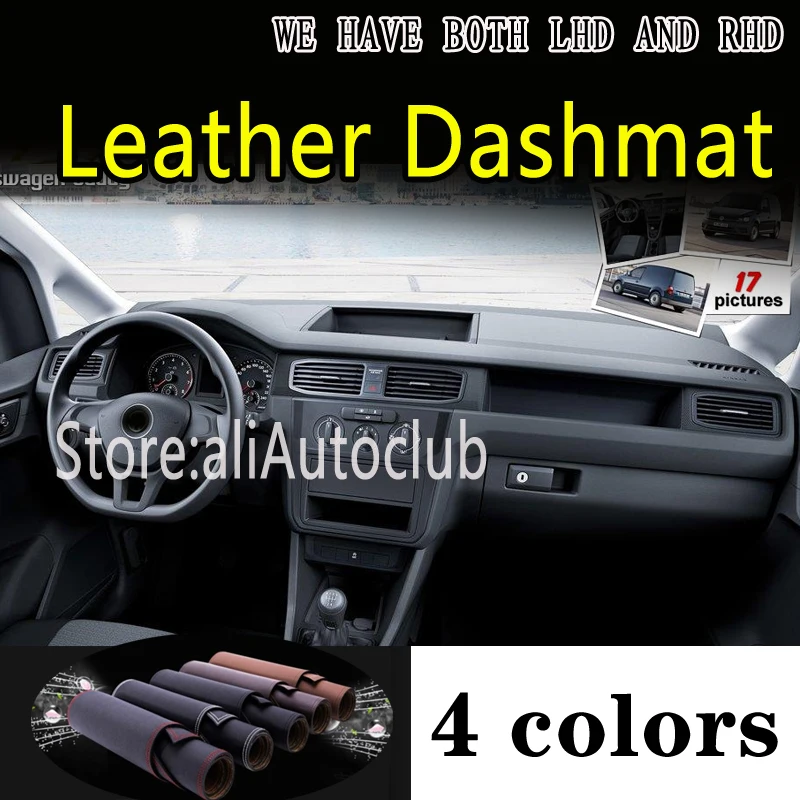 

For Vw Volkswagen Caddy 2016 2017 2018 2019 Pu Leather Dashmat Dashboard Cover Dash Mat Sunshade Carpet Car Styling Accessories