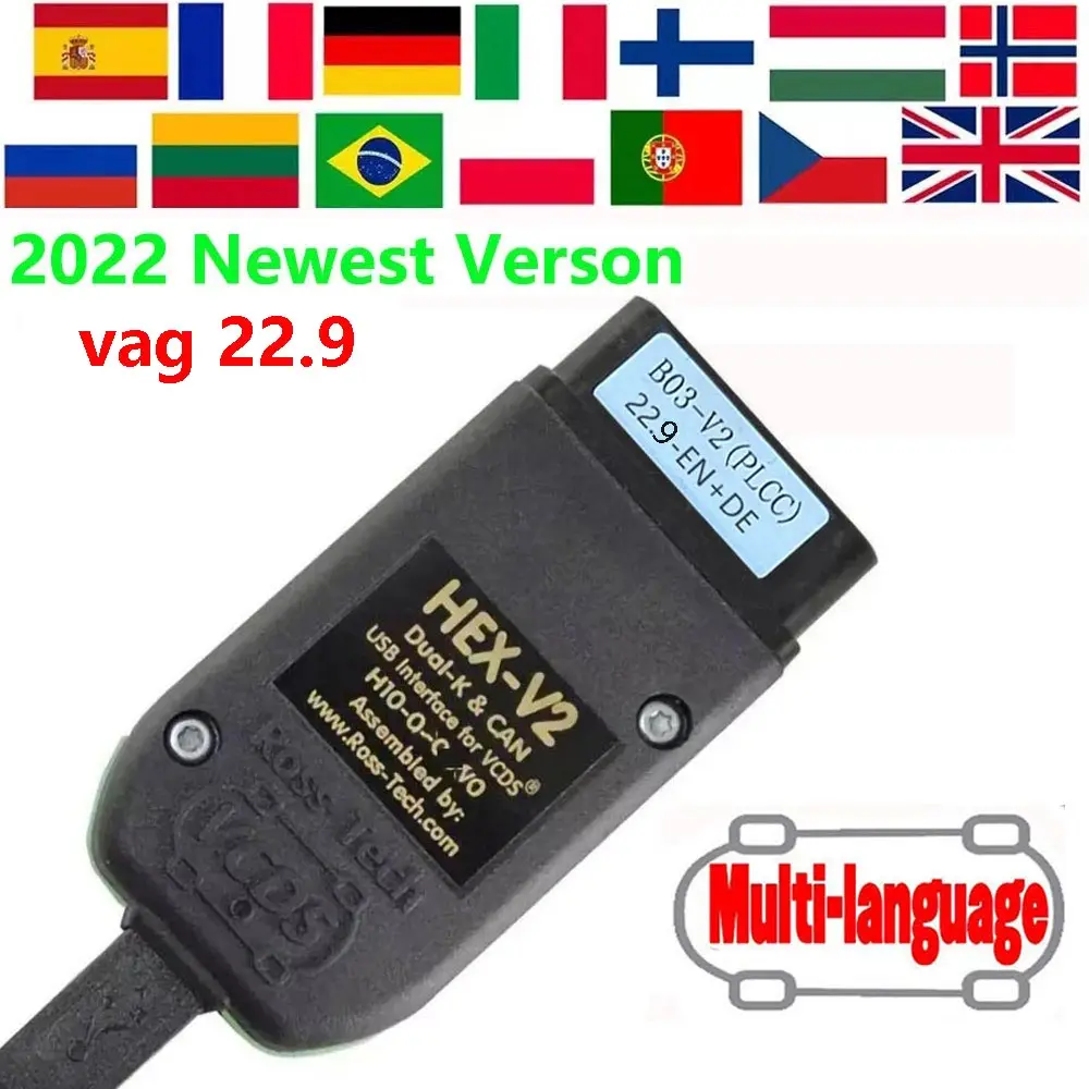 2022 Newest V22.9 VAG Scanner VAG Tool VAG KKL VAG COM Cable OBD2 Diagnostic Cable Multi-Language OBD2 Scanner HEX V2 VAGCOM
2022 Newest V22.9 VAG Scanner VAG Tool VAG KKL VAG COM Cable OBD2 Diagnostic Cable Multi-Language OBD2 Scanner HEX V2 VAGCOM