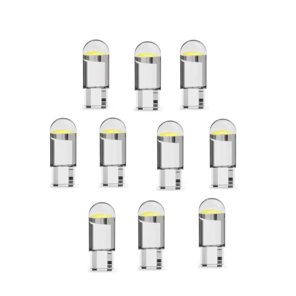 10pcs W5W 194 T10 Glass Housing Cob LED Car bulb Yellow White Green Blue Red Wedge License Plate Lamp Dome Light Dropshipping
10pcs W5W 194 T10 Glass Housing Cob LED Car bulb Yellow White Green Blue Red Wedge License Plate Lamp Dome Light Dropshipping