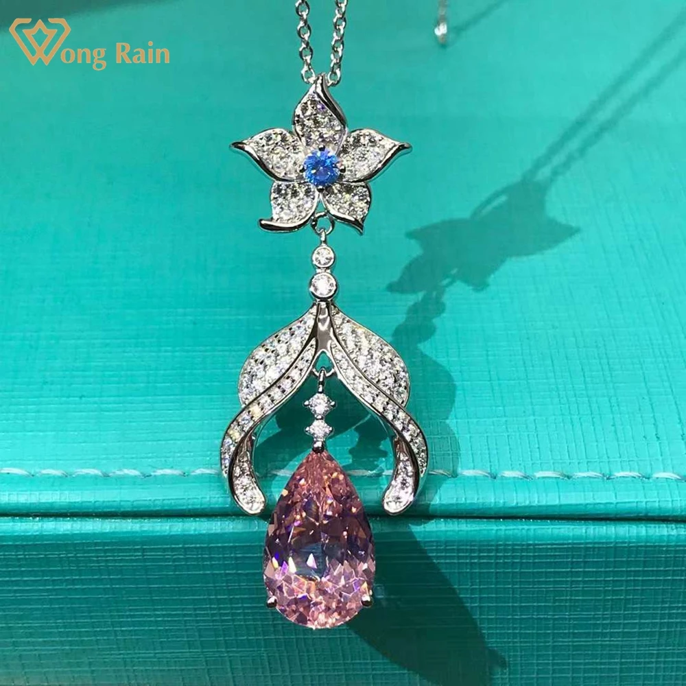 Wong Rain, Стерлинговое Серебро 925 пробы, VVS 3EX 8CT, цветок, груша, огранка, создан, муасанит, морганит, драгоценный камень, кулон, ожерелье, хорошее ю... 
Wong Rain, Стерлинговое Серебро 925 пробы, VVS 3EX 8CT, цветок, груша, огранка, создан, муасанит, морганит, драгоценный камень, кулон, ожерелье, хорошее ю...