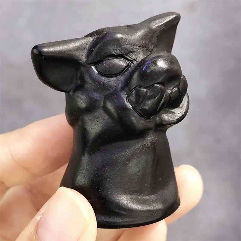 

Natural Crystal Animal Carving Magic Baby Crafts Energy Obsidian Gem Cute Healing Children's Gifts 1pcs