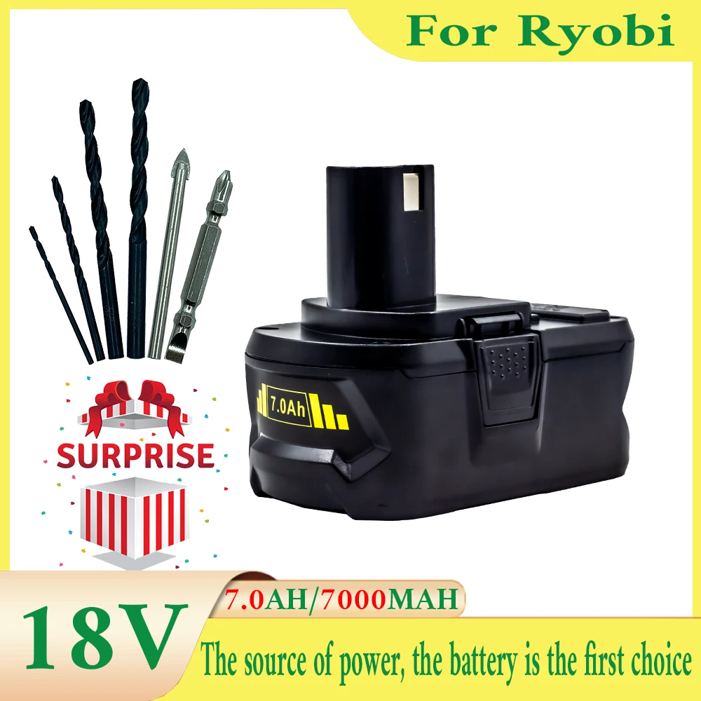7.0Ah 18V 7000mAh P107 Battery Replacement for Ryobi P104 P105 P102 P103 P107 Cordless Li-ion Battery L50 + charger set
7.0Ah 18V 7000mAh P107 Battery Replacement for Ryobi P104 P105 P102 P103 P107 Cordless Li-ion Battery L50 + charger set