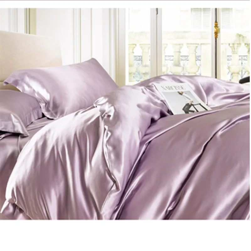 Purple 100% Silk Bedding Set.Luxury 4-Piece Satin/Sateen Silky Bed Sheet Set Bedding Collection,Summer Duvet Cover Sets
Purple 100% Silk Bedding Set.Luxury 4-Piece Satin/Sateen Silky Bed Sheet Set Bedding Collection,Summer Duvet Cover Sets