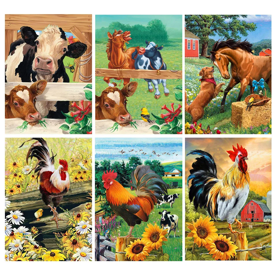Алмазная живопись, животные, ферма, петух, лошадь, Cow5D, алмазная вышивка, полная мозаика стразы, Набор для вышивки крестиком, домашний декор
Алмазная живопись, животные, ферма, петух, лошадь, Cow5D, алмазная вышивка, полная мозаика стразы, Набор для вышивки крестиком, домашний декор