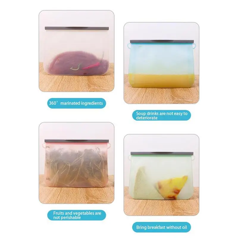 Silicone Bags For Food Storage Leak-Proof Reusable Storage Bags Reusable Silicone Freezer Bags For Soup Meat Bread Milk Fruits
Silicone Bags For Food Storage Leak-Proof Reusable Storage Bags Reusable Silicone Freezer Bags For Soup Meat Bread Milk Fruits
