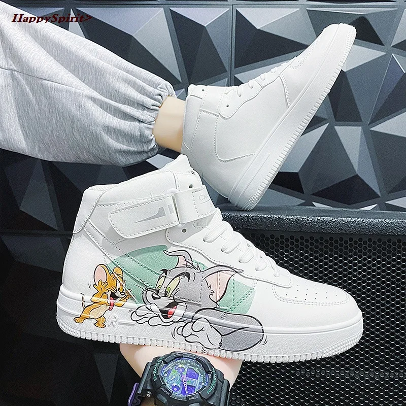 High Quality Men Vulcanized Sneakers Classic Fashion Unisex High-top White Shoes Lace-up Leather Anime Casual Flats Women Shoes
High Quality Men Vulcanized Sneakers Classic Fashion Unisex High-top White Shoes Lace-up Leather Anime Casual Flats Women Shoes