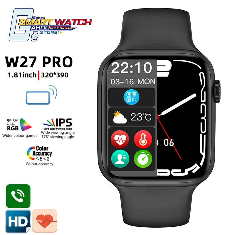 IWO 14 W27 Pro Series 7 NFC 1.81 inch NFC Smart Watch Custom Dial Bluetooth Call Heartrate Monitor Fitness Men Women smartwatch
IWO 14 W27 Pro Series 7 NFC 1.81 inch NFC Smart Watch Custom Dial Bluetooth Call Heartrate Monitor Fitness Men Women smartwatch