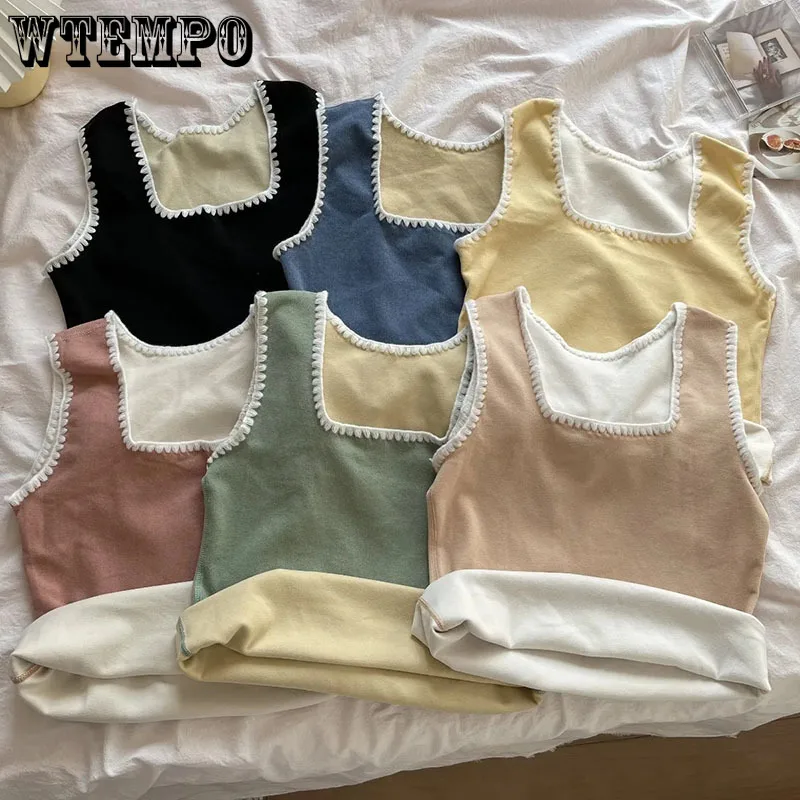 Velvet Women Vest Sexy Winter Thermals Square Neck Sleeveless Warm Body Tops Slim Solid Seamless Inner Wear Thermal Underwear
Velvet Women Vest Sexy Winter Thermals Square Neck Sleeveless Warm Body Tops Slim Solid Seamless Inner Wear Thermal Underwear