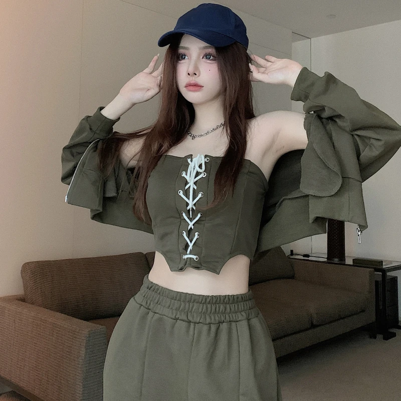 2022 Spring Hoodies Tracksuit Women Sport Outfit 3 Piece Set Y2k Crop Tops + Loosed Pants Outwear Jogging Pure Color Korean
2022 Spring Hoodies Tracksuit Women Sport Outfit 3 Piece Set Y2k Crop Tops + Loosed Pants Outwear Jogging Pure Color Korean