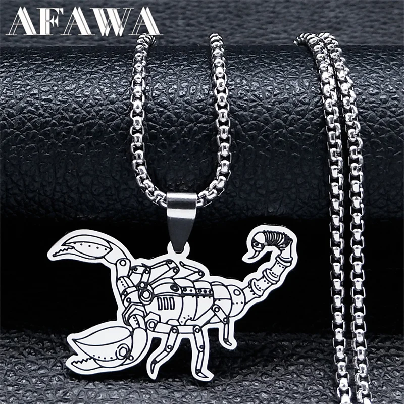 Steampunk Machinery Scorpion Pendant Necklace Stainless Steel Silver Color Mechanical Necklaces Jewelry collares N3733S02
Steampunk Machinery Scorpion Pendant Necklace Stainless Steel Silver Color Mechanical Necklaces Jewelry collares N3733S02