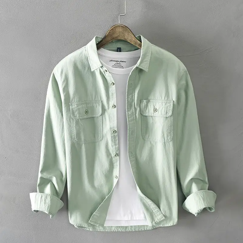 Vintage Shirt Men Long Sleeve Blouse Cotton Linen Male Shirts Breathable Casual Hip Hop Strretwear Solid Color Men Shirts Q501
Vintage Shirt Men Long Sleeve Blouse Cotton Linen Male Shirts Breathable Casual Hip Hop Strretwear Solid Color Men Shirts Q501