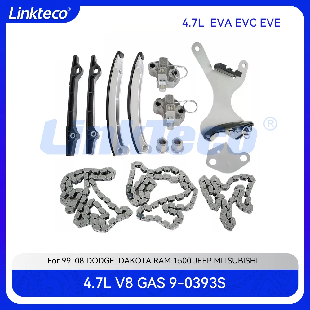 Комплект цепи ГРМ натяжителя двигателя подходит для 4.7 T L V8 GAS EVA EVE для 99-08 JEEP GRAND CHEROKEE RAM DODGE DAKOTA DURANGO 4.7L 9-0393S
Комплект цепи ГРМ натяжителя двигателя подходит для 4.7 T L V8 GAS EVA EVE для 99-08 JEEP GRAND CHEROKEE RAM DODGE DAKOTA DURANGO 4.7L 9-0393S