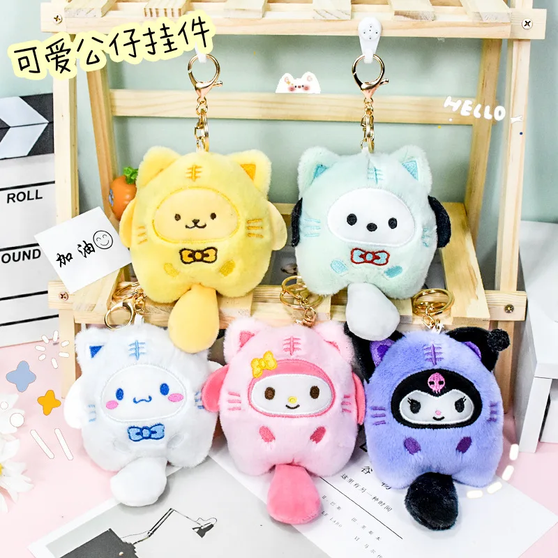 Плюшевый брелок Sanrio, милый персонаж из мультфильма HelloKitty Kuromi Cinnamoroll, милый подарок для детской куклы
Плюшевый брелок Sanrio, милый персонаж из мультфильма HelloKitty Kuromi Cinnamoroll, милый подарок для детской куклы