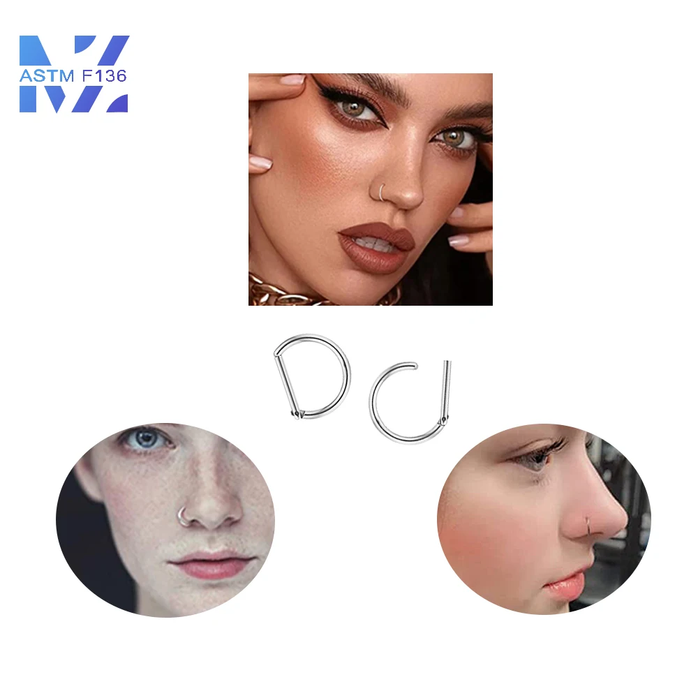 F136 Titanium D-Ring 16g Closed Mouth Buckle Earrings Medical Hypoallergenic Body Piercing Jewelry Nose Jewelry Piercing Jewelry
F136 Titanium D-Ring 16g Closed Mouth Buckle Earrings Medical Hypoallergenic Body Piercing Jewelry Nose Jewelry Piercing Jewelry